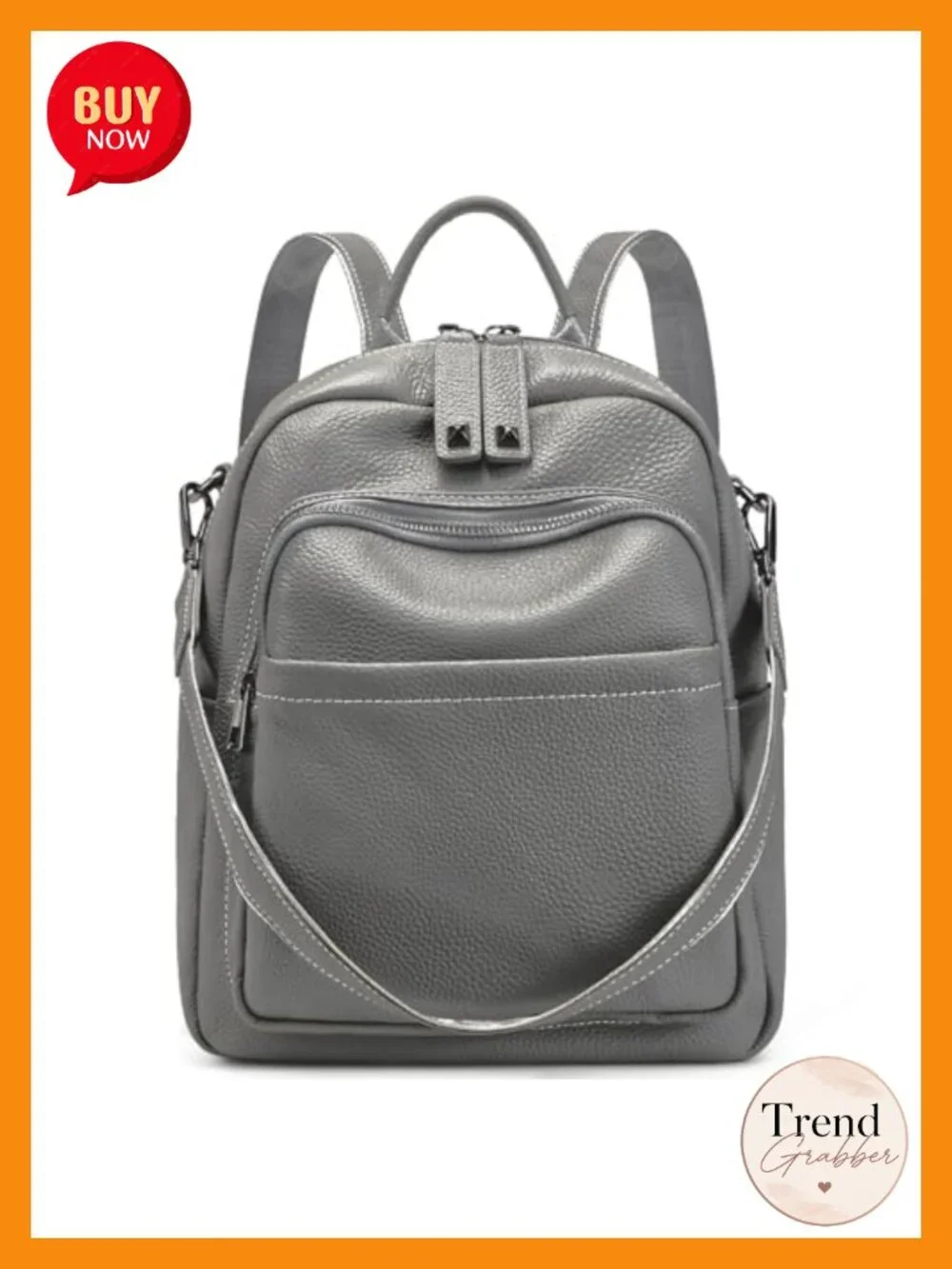 Genuine Leather Convertible Backpack Purse Womens Anti Theft Travel Handbag